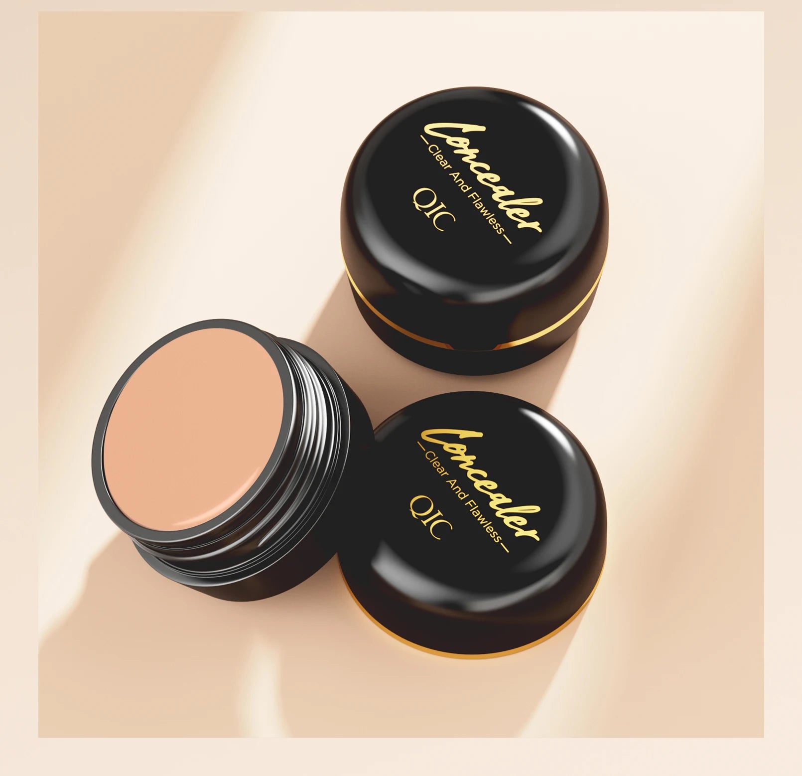 Hydrating Eye Brightening Concealer & Contour Cream - Full Coverage, Long-Lasting Makeup
