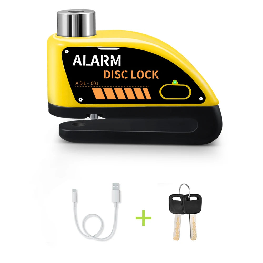 Extractme 110dB Motorcycle Alarm Disc Lock - Ultimate Waterproof Anti-Theft Security