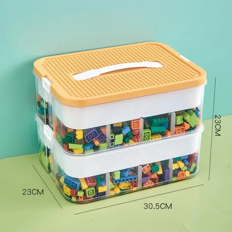 Lego Storage Box | Kids Toy Organizer | Building Block Sort Container