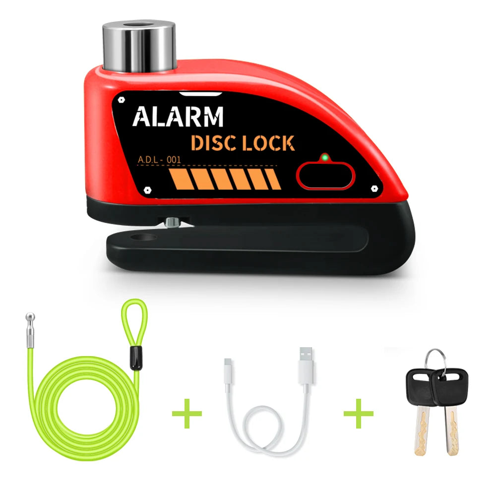 Extractme 110dB Motorcycle Alarm Disc Lock - Ultimate Waterproof Anti-Theft Security