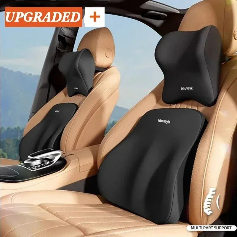Amagi Memory Foam Car Comfort Set - Headrest, Lumbar, Back Support