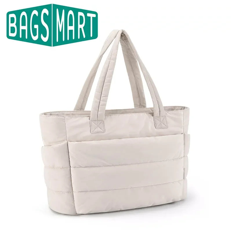 BAGSMART Women's Large Capacity Tote Bag - Versatile for Work & Everyday