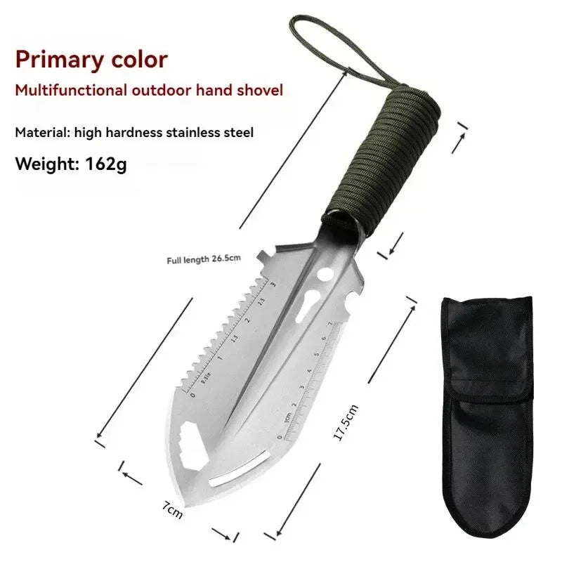 Vabena Camping Engineer Survival Shovel - Multifunctional Stainless Steel Hand Tool