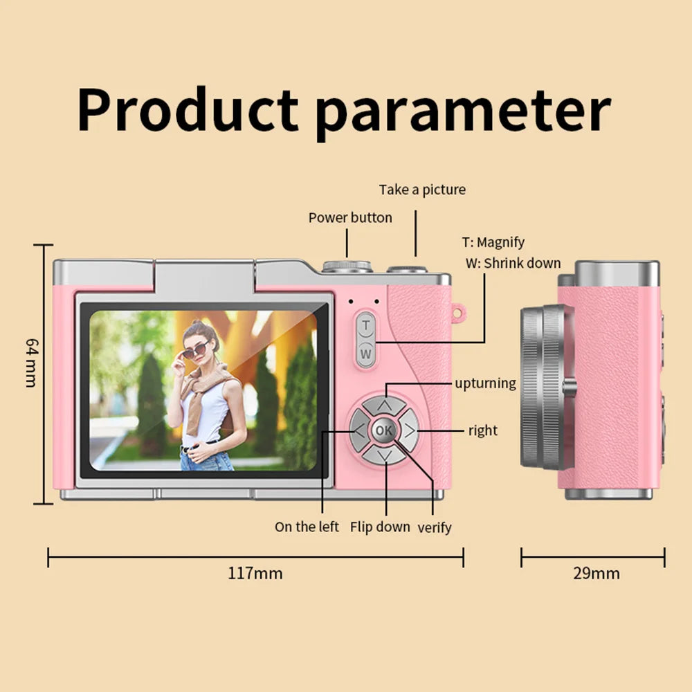 4K 48MP Digital Camera | Flip Screen & Anti-Shake