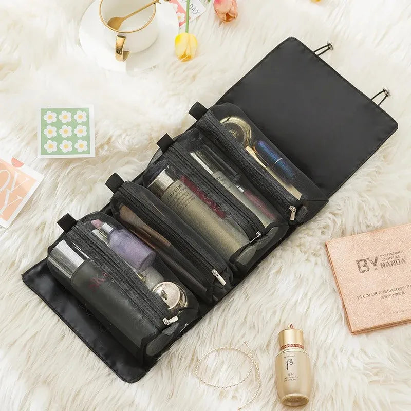 4-in-1 Detachable Travel Cosmetic Bag – Large Capacity Makeup & Toiletry Organizer