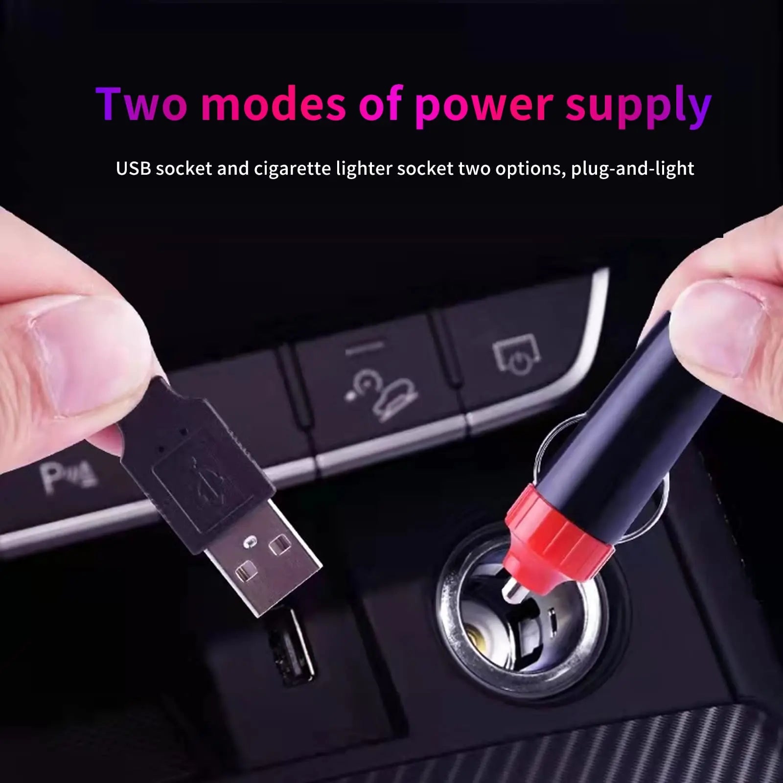 LED Car Interior Ambient Lighting Kit - RGB App Control Fiber Optic Strips