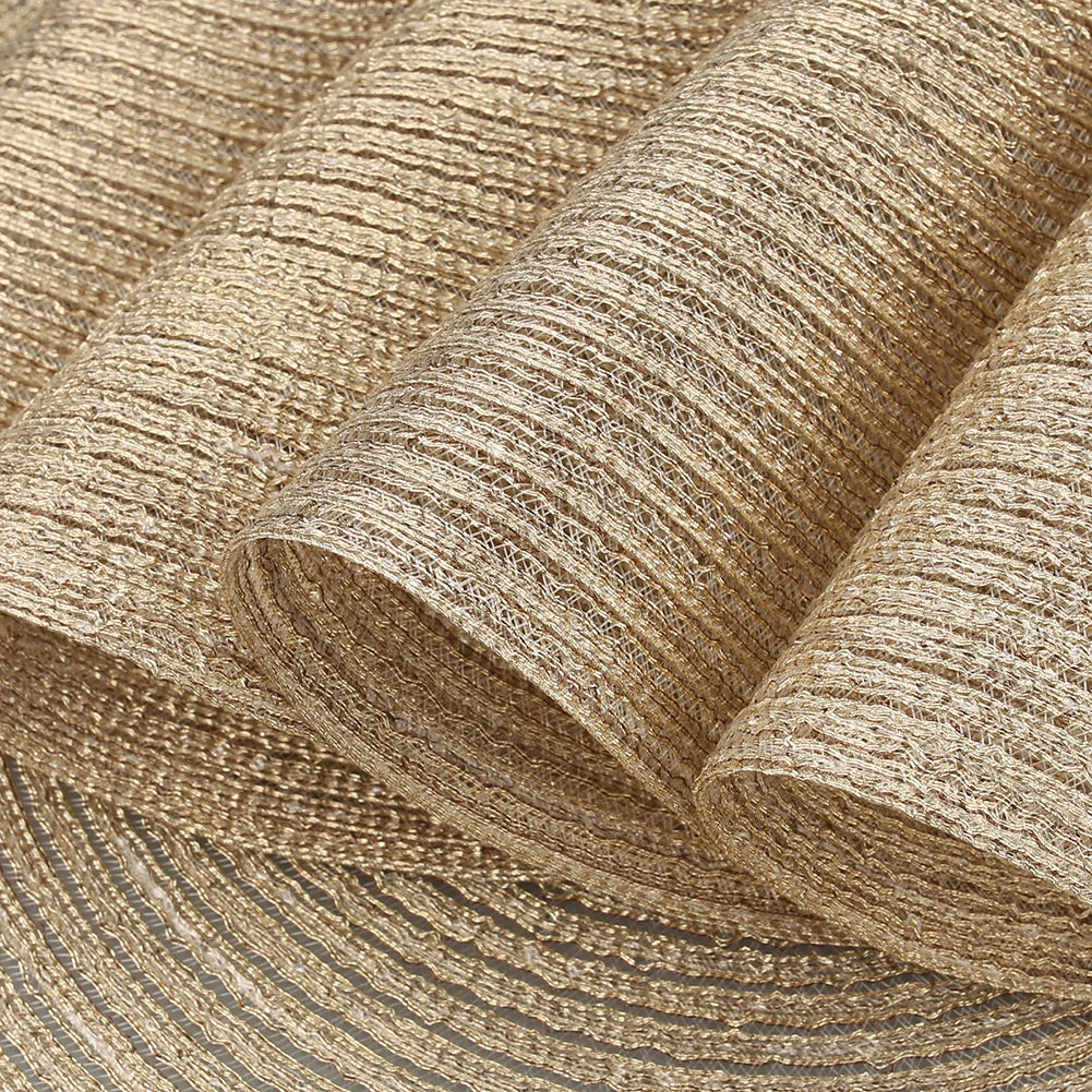 Elegant Round Braided Washable Placemats - Set of 6
