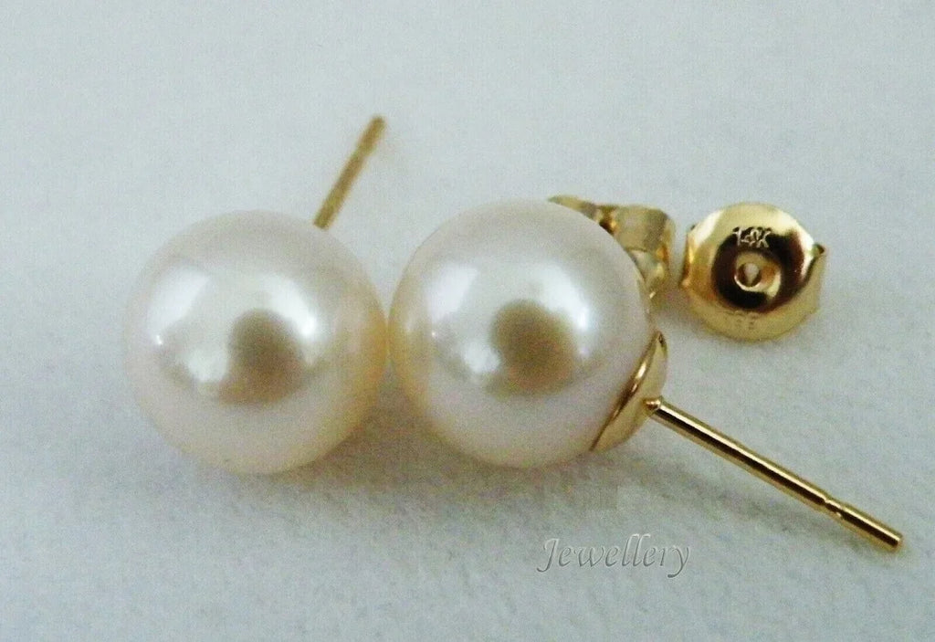 Authentic Japanese Akoya Pearl Earrings | 14K Gold Fine Jewelry