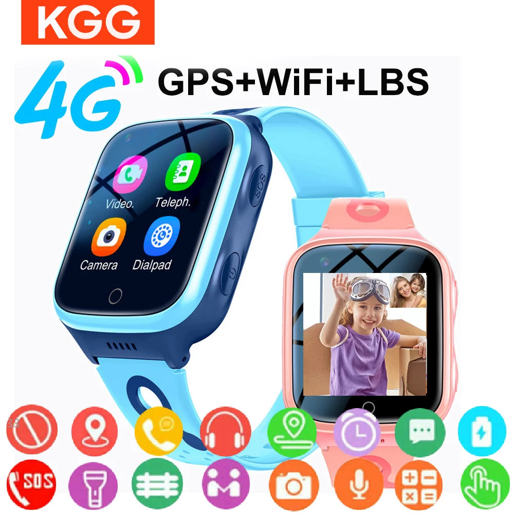 KGG 4G Kids Smartwatch - GPS Tracker, Video Call, SOS, WiFi