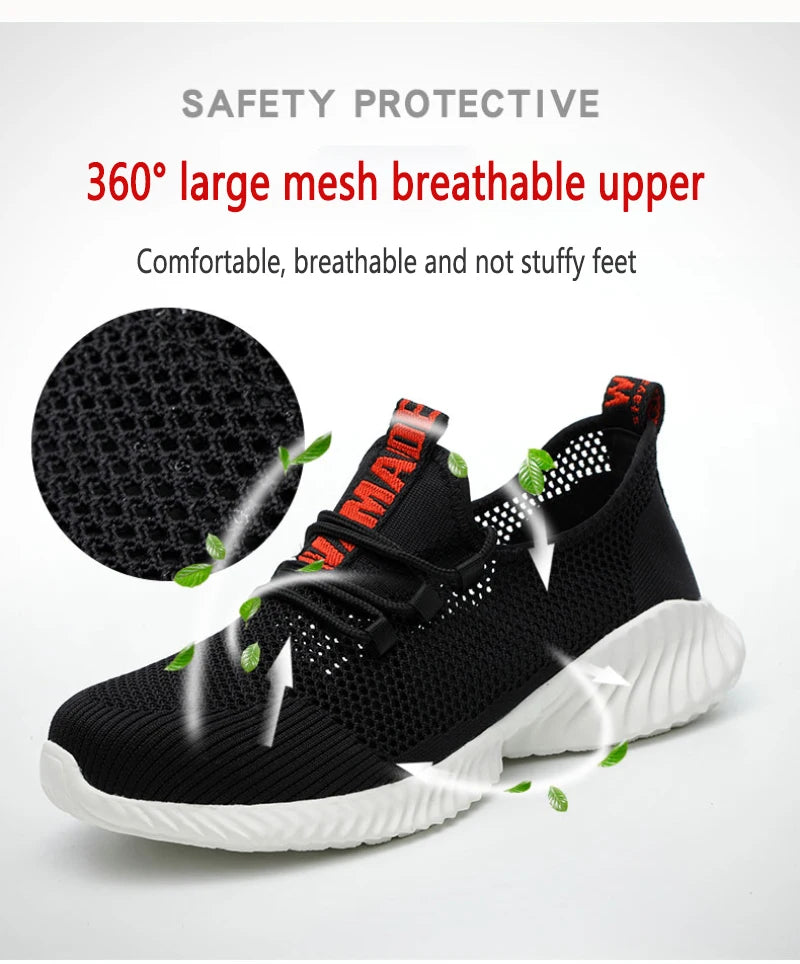 Iairay Lightweight Hyper-Breathable Summer Work Shoes