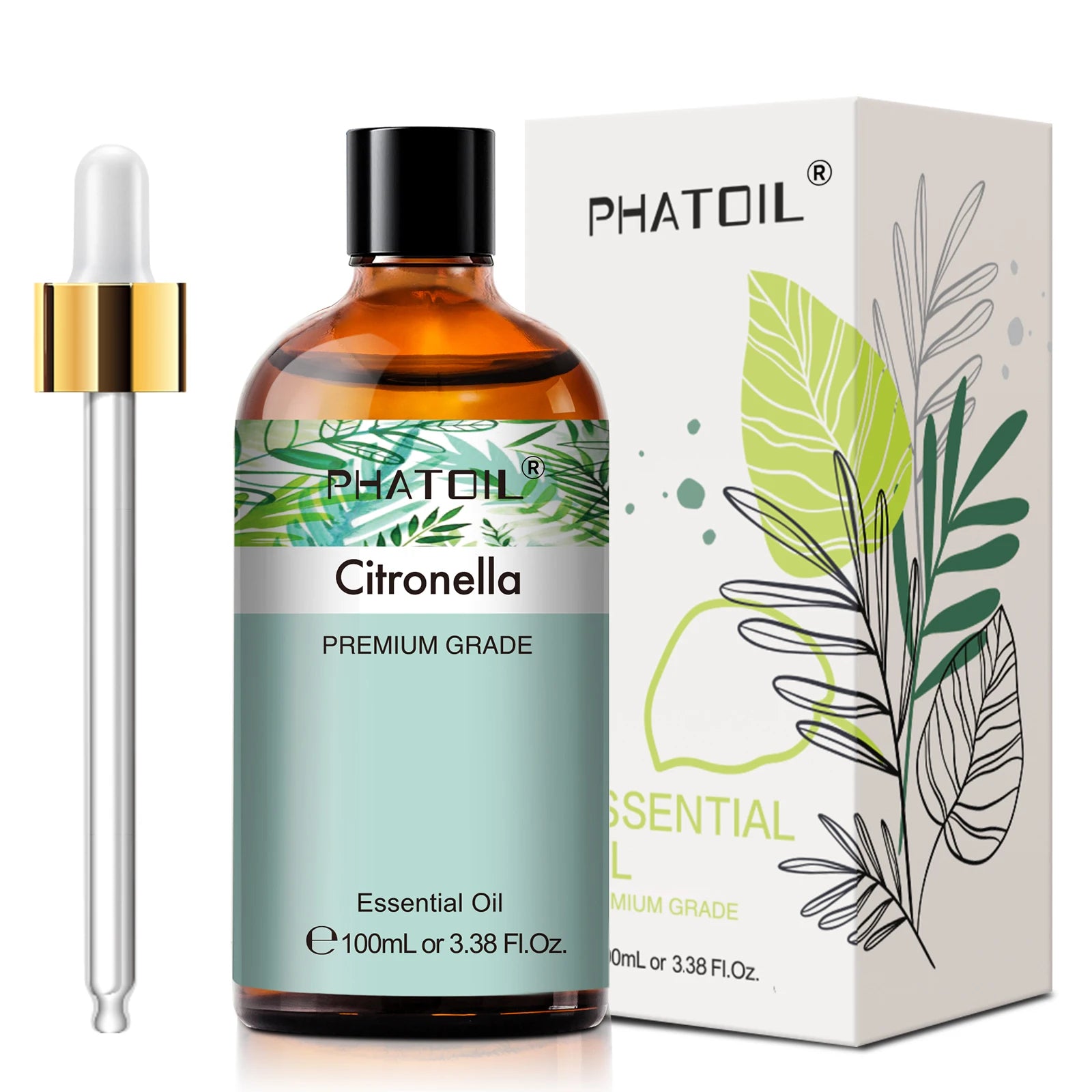 PHATOIL Premium Essential Oil Blend - Sandalwood, Lavender, Eucalyptus, Peppermint