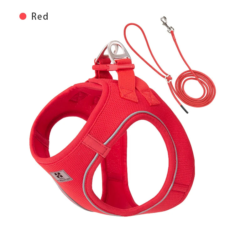 Dog Harness Leash Set - Adjustable, Reflective for Small to Medium Pets