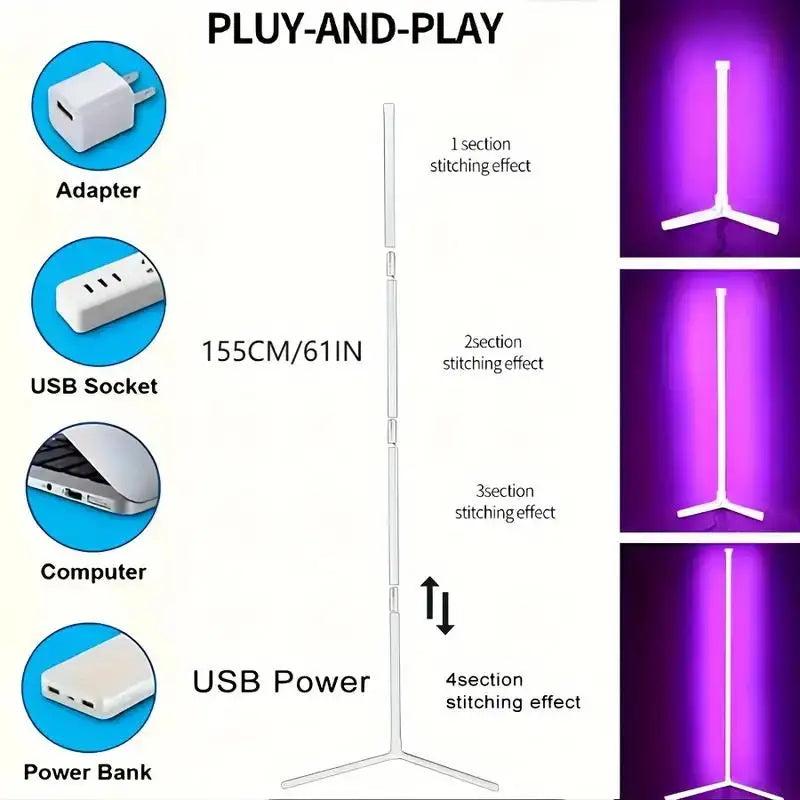 HOMEFISH Music-Sync RGB Floor Lamp - Smart LED Lighting