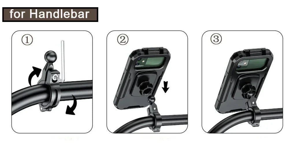 Motorcycle Wireless Charger Phone Mount - QC 3.0 Fast Charging Holder