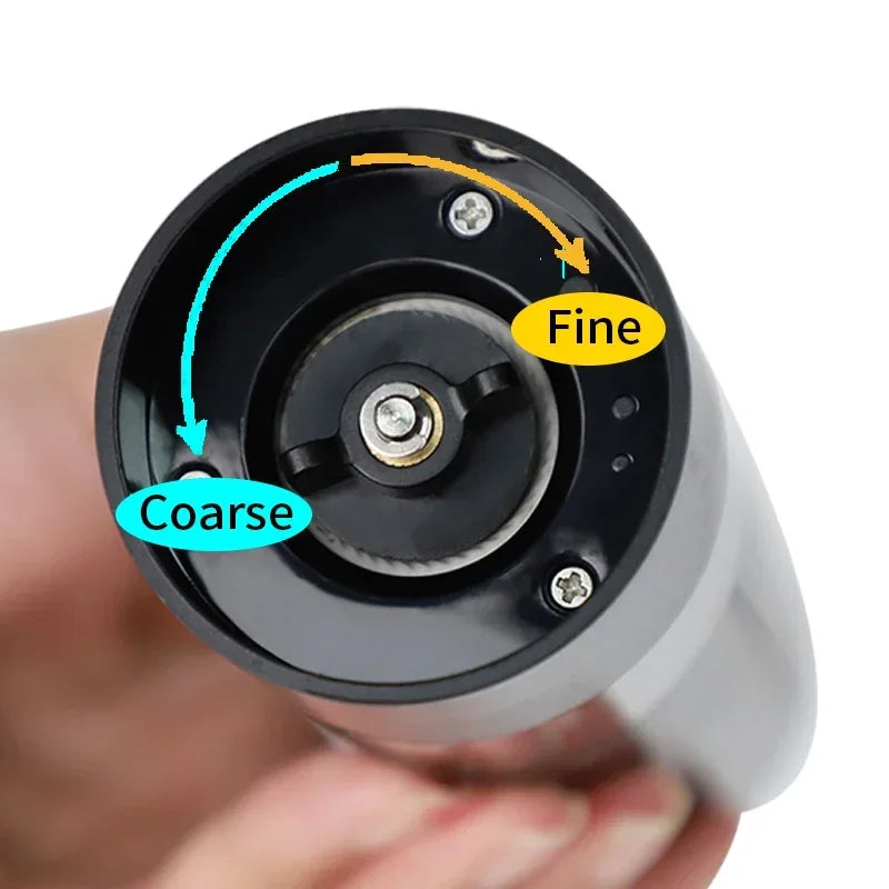 USB Rechargeable Electric Salt & Pepper Grinder - Adjustable Coarseness Mill