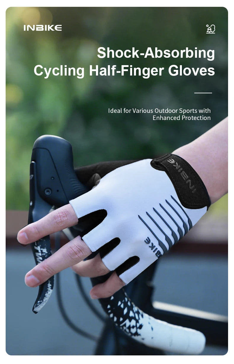 INBIKE Shockproof Gel Pad Cycling Gloves - Half Finger Summer Sport