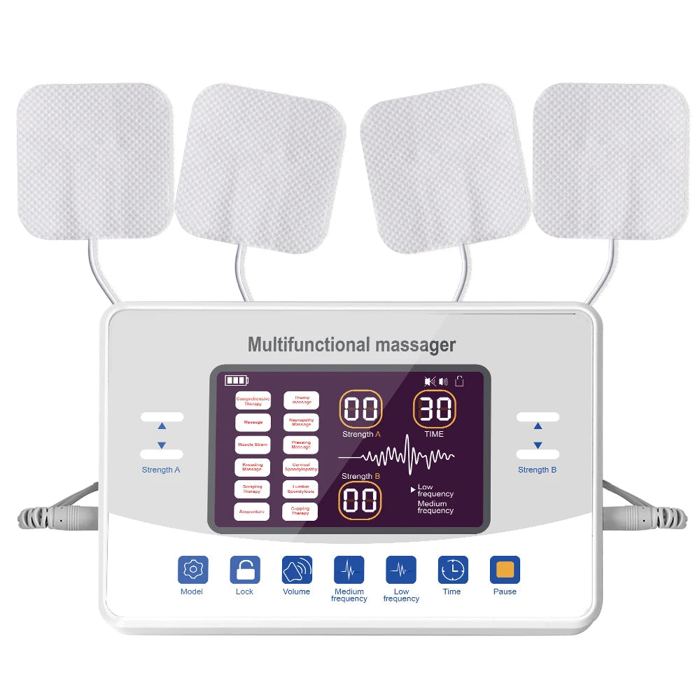 EMS TENS Unit Electric Muscle Stimulator | Rechargeable Pulse Massager for Pain Relief & Recovery