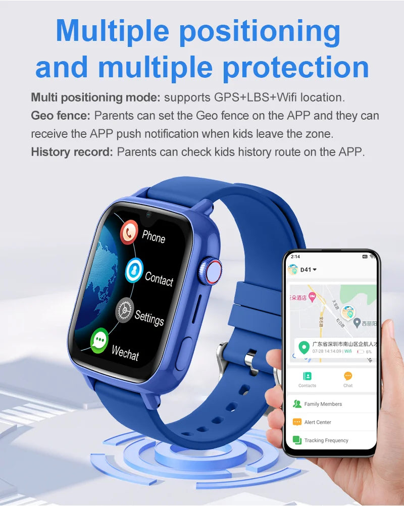 Kids 4G Smartwatch with GPS Tracker & Video Call