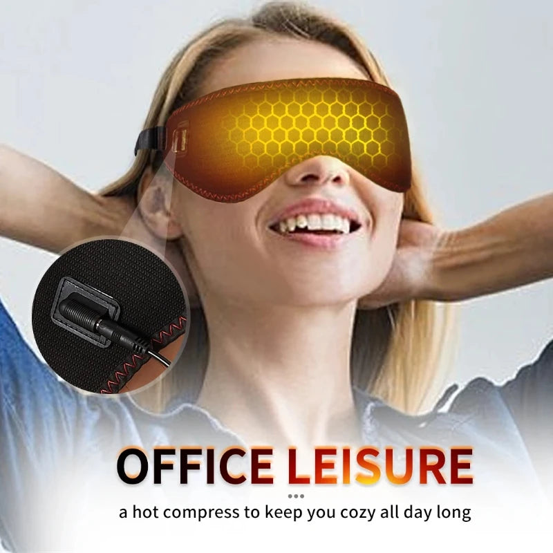 Vabena Heated Eye Mask for Dry Eyes - 3 Heat Levels & Hot Compress