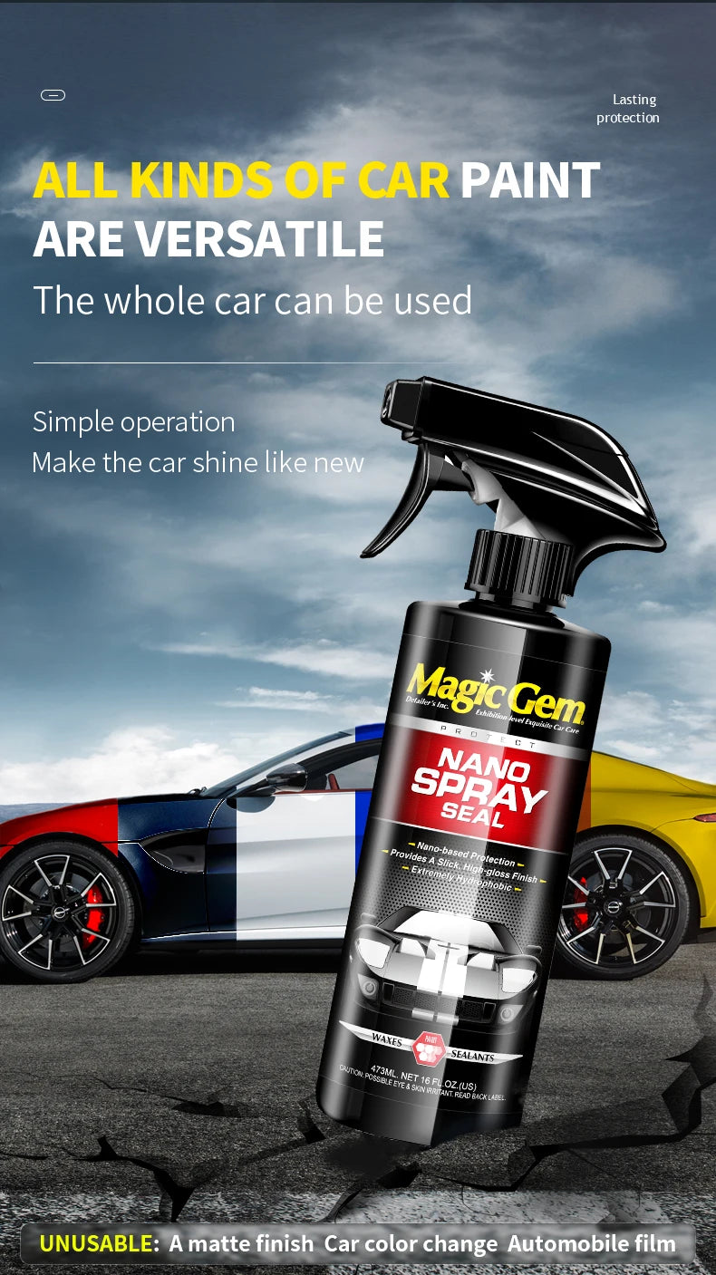 Magic Gem Car Ceramic Nano Coating - Hydrophobic Paint Protection & Polish