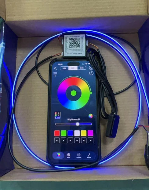 RGB LED Car Ambient Light Kit - APP Control Streamer Atmosphere Lamp