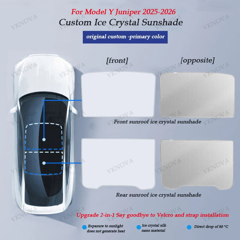 Tesla Model 3 Y Highland Juniper Sunshade Roof Film 2025 - UV Protect