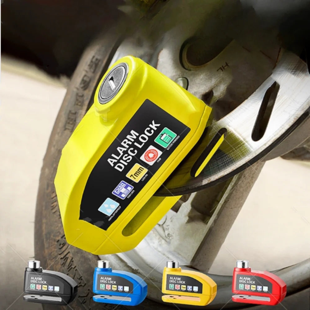 Motorcycle & Bicycle Anti-Theft Disc Brake Alarm Lock - Aluminum Alloy Safety