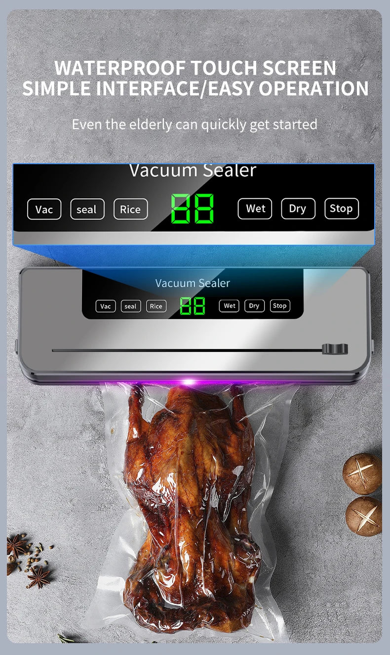 Electric Vacuum Sealer Machine | Dry & Wet Food Preservation