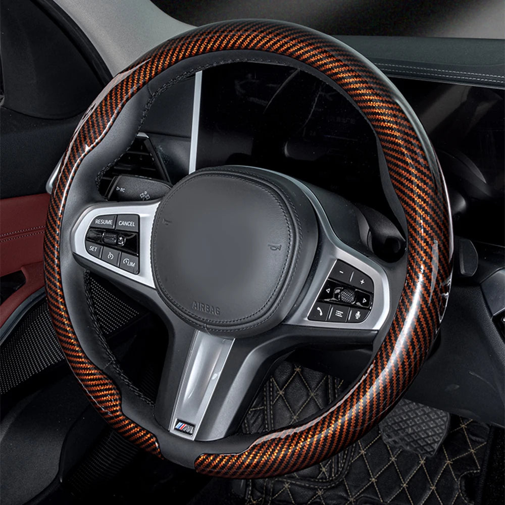Universal Non-Slip Breathable Steering Wheel Cover 36-38cm