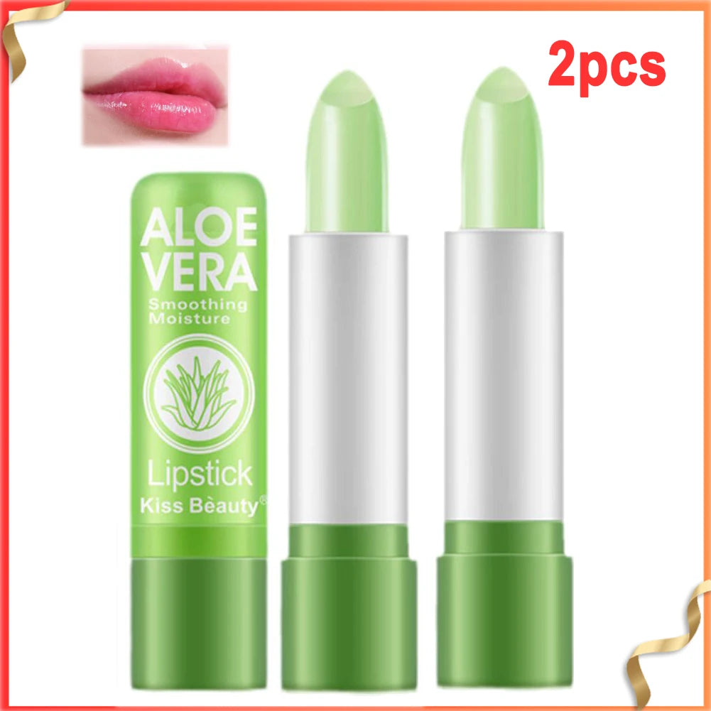 Aloe Vera Color-Changing Lipstick - Long-Lasting, Moisturizing Lip Care