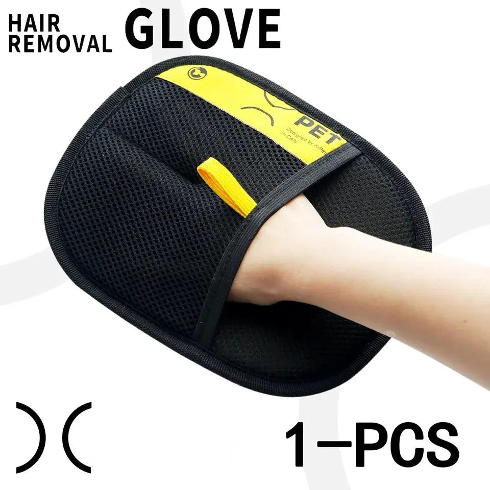 Pet Hair Removal Glove | Two-Way Electrostatic Brush for Cats, Dogs, Furniture & Clothes