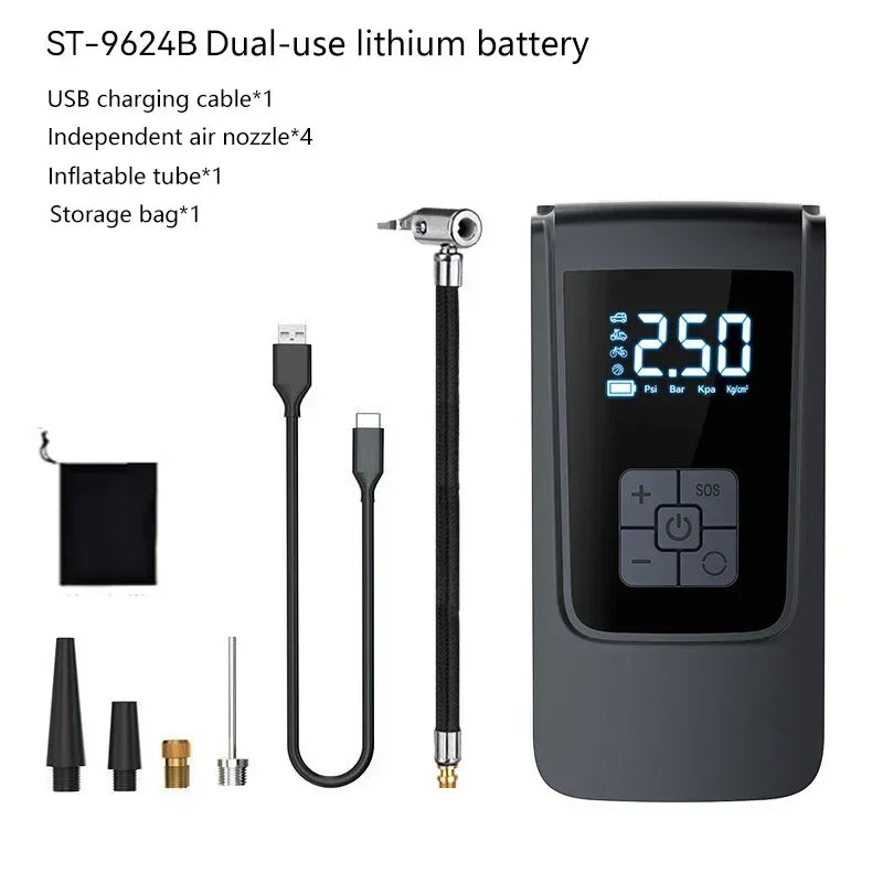 Vabena Wireless Car Tire Inflator & Portable Air Pump with LCD Display