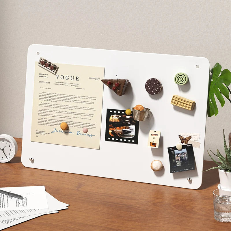 Desktop Magnetic Whiteboard & Blackboard for Cafe & Office Display