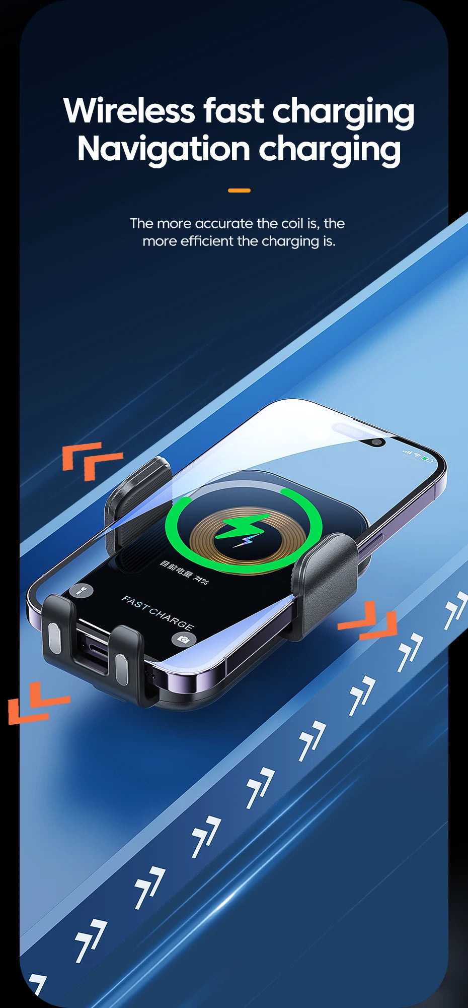 Universal Car Wireless Charger Phone Mount | Auto Holder