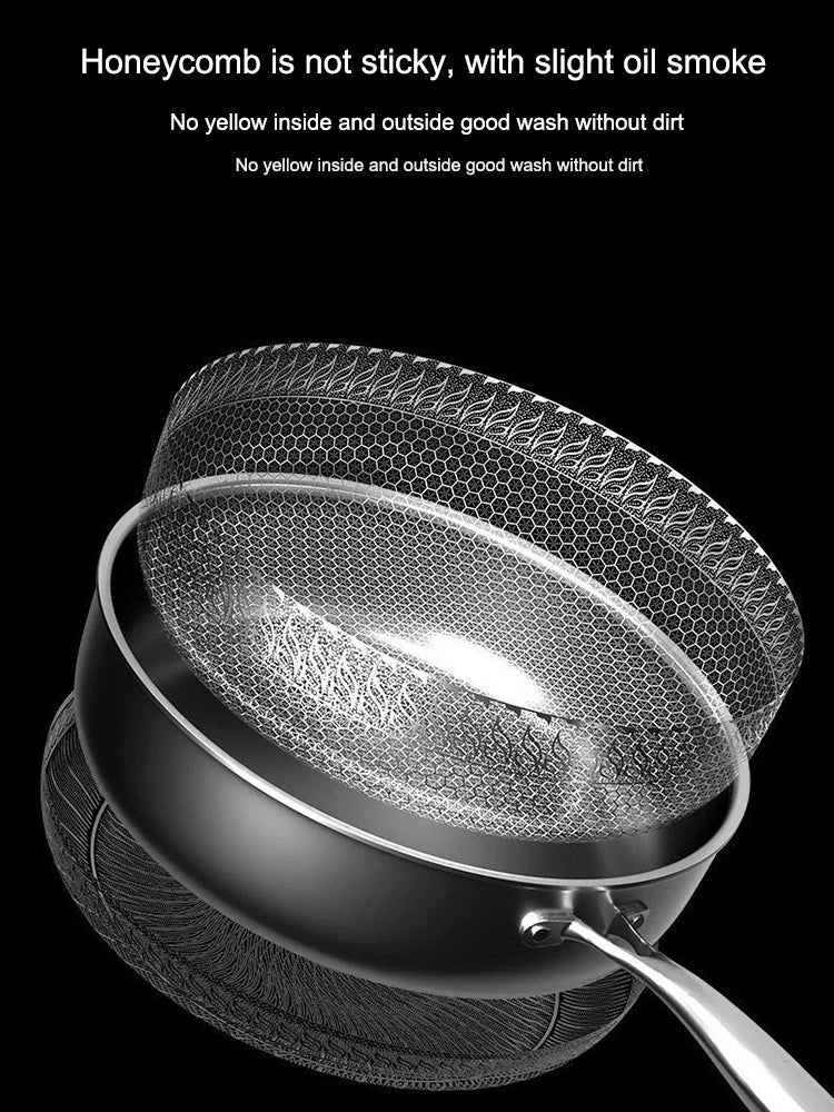 Tri-Ply 316 Stainless Steel Honeycomb Frying Pan & Wok - All Stoves