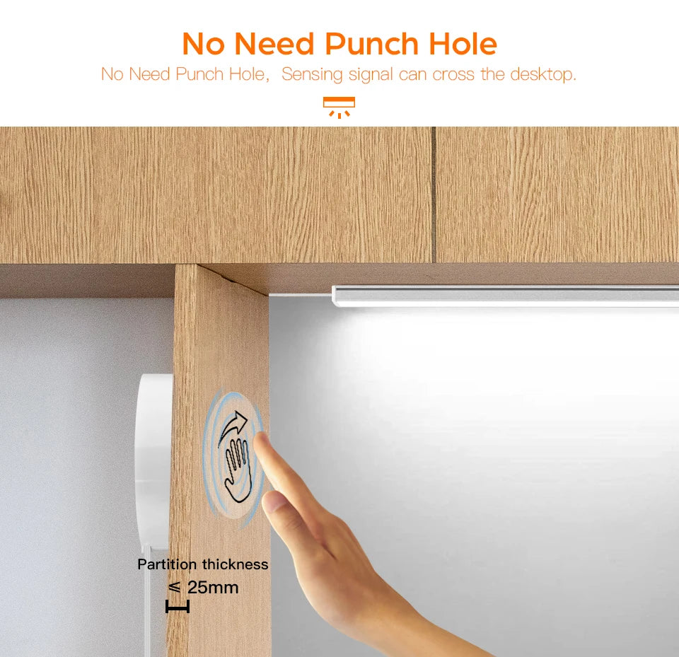 Smart LED Under Cabinet Lighting | Hand Scan Motion Sensor & Dimmer