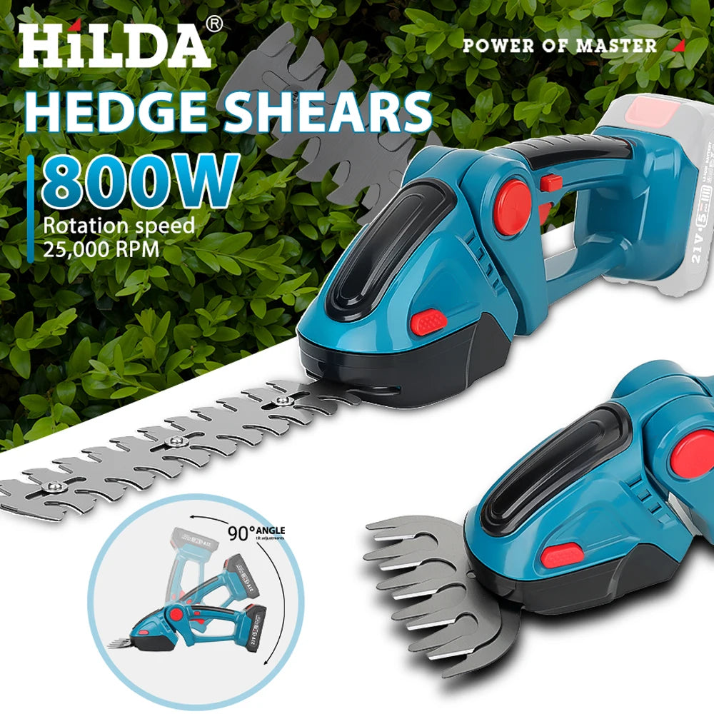HILDA 2-in-1 Cordless Hedge Trimmer & Shear for Makita 18V