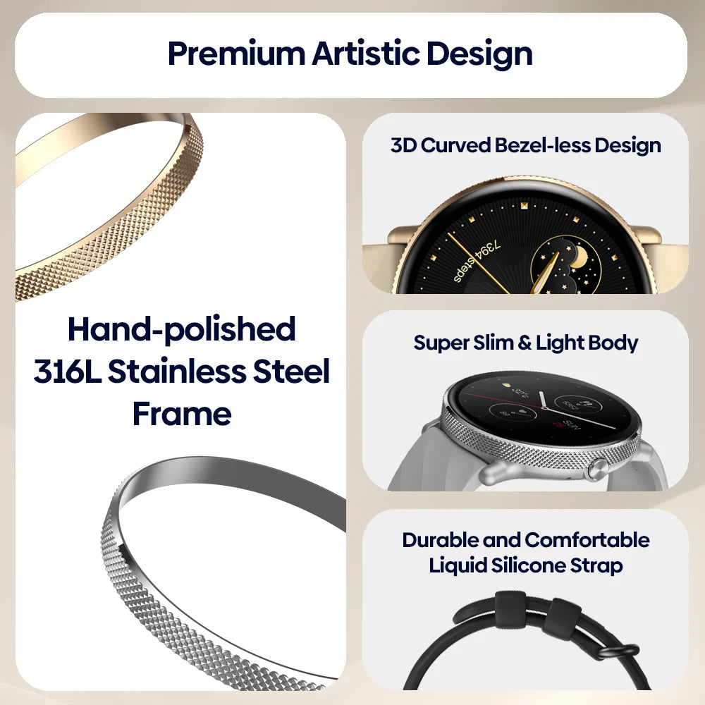 Zeblaze GTR 3 Pro: Voice Calling Smart Watch with AMOLED Display & 316L Steel Frame
