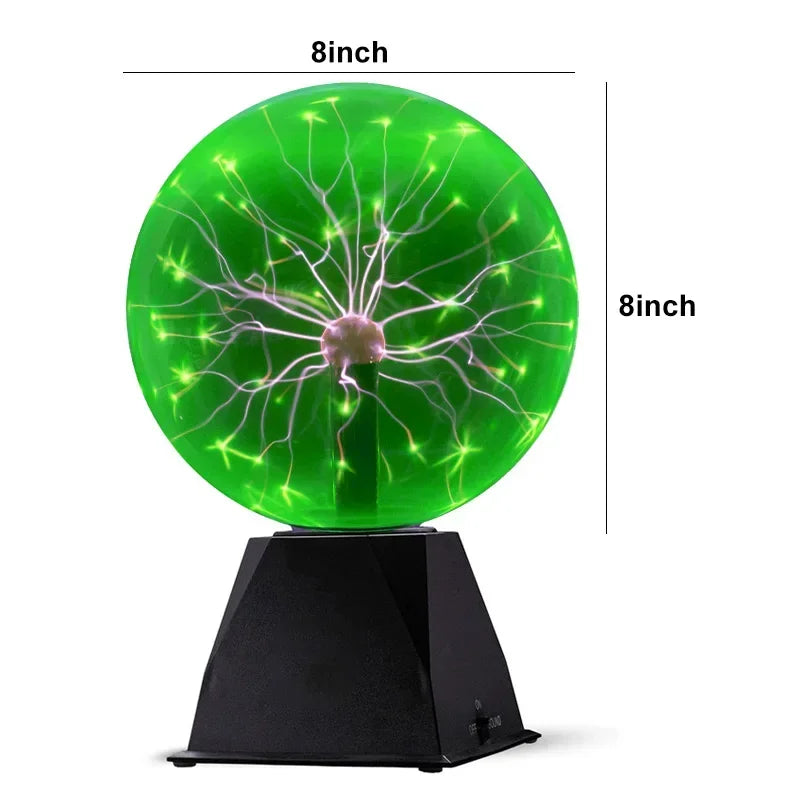 8 Inch Sound Control Plasma Ball Lamp - LED Touch Night Light