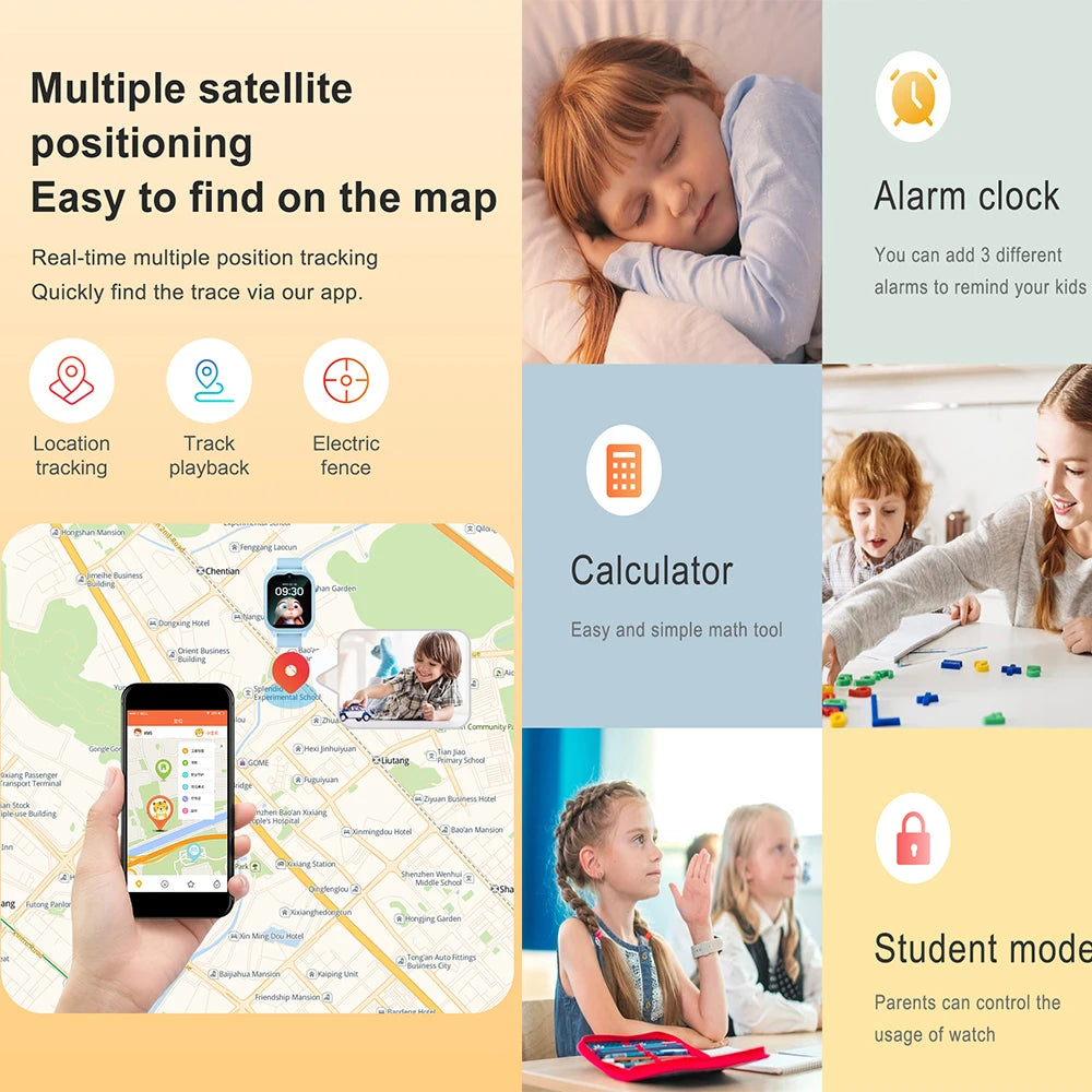 Vabena Kids Smart Watch 4G GPS Video Call SOS - Child Phone Watch