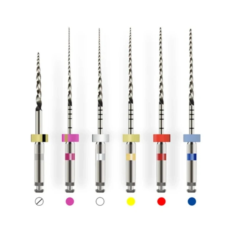 SOCO PLUS 6PCS Nickel Titanium Heat Activated Root Canal Rotary Files for EndoMotor