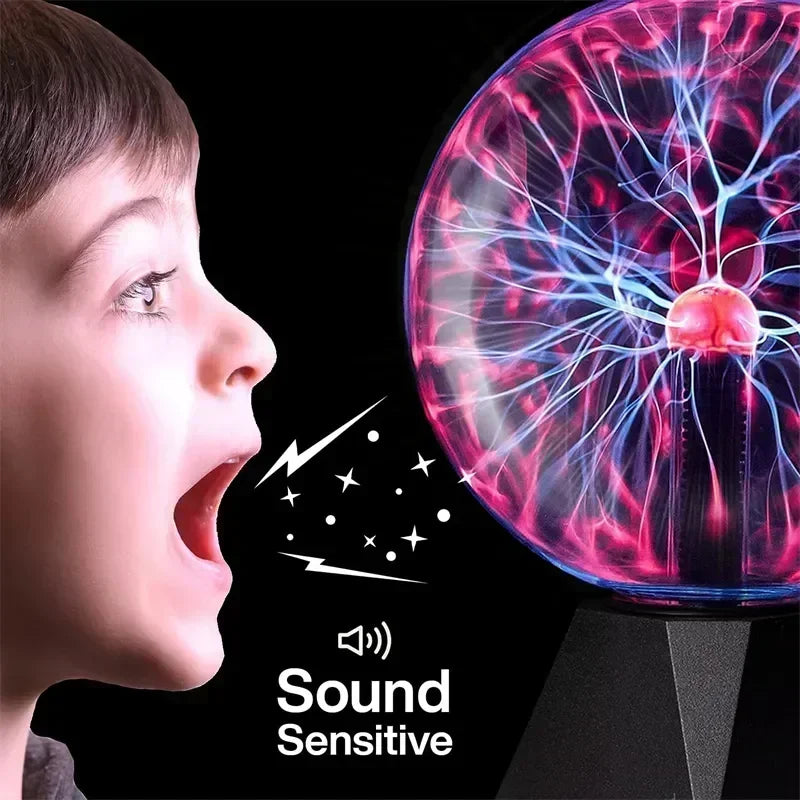 8 Inch Sound Control Plasma Ball Lamp - LED Touch Night Light