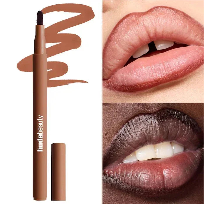 Vabena Velvet Brown Lip Liner Pencil - Matte, Waterproof & Non-Stick Lip Contour