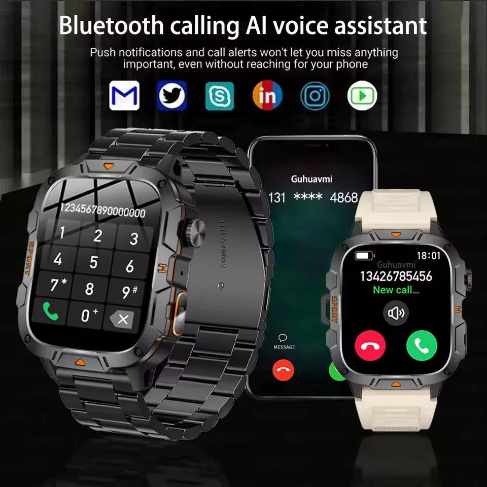 Military-Grade Smartwatch for Men | AMOLED Display | 5ATM Tactical Watch