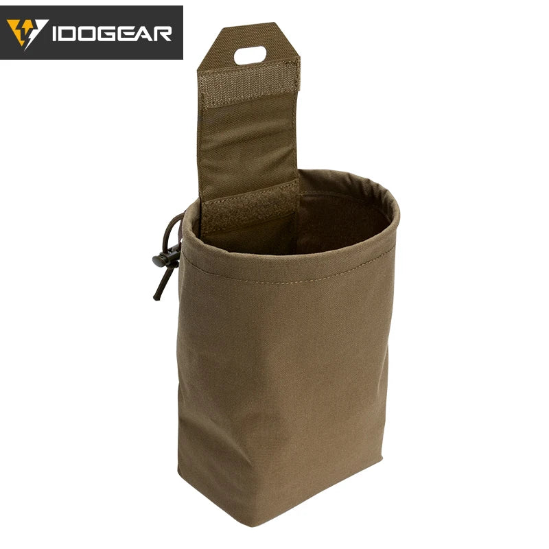 IDOGEAR Tactical MOLLE Foldable Dump Pouch - Durable Mini Drop Bag