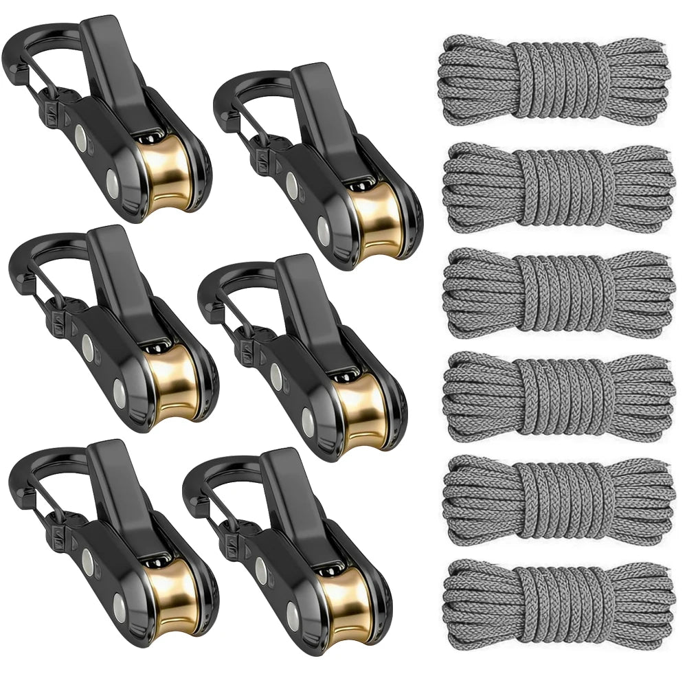 Retractable Paracord Fasteners | High-Strength Tensioners with Carabiners