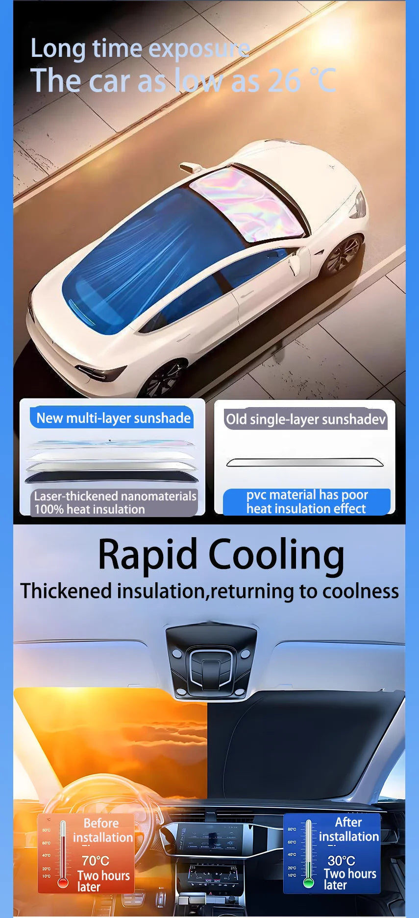 Kia Ceed XCeed Windshield Sunshade 2018-2025 | Anti-UV Protection & Interior Cool