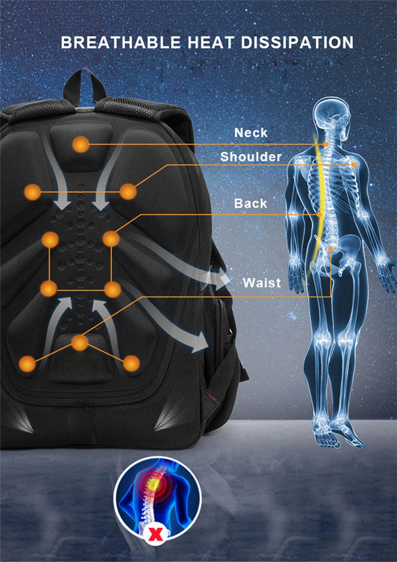Vabena 2026 Waterproof Laptop Backpack - 17/20 Inch Travel & Everyday Rucksack for Men & Women