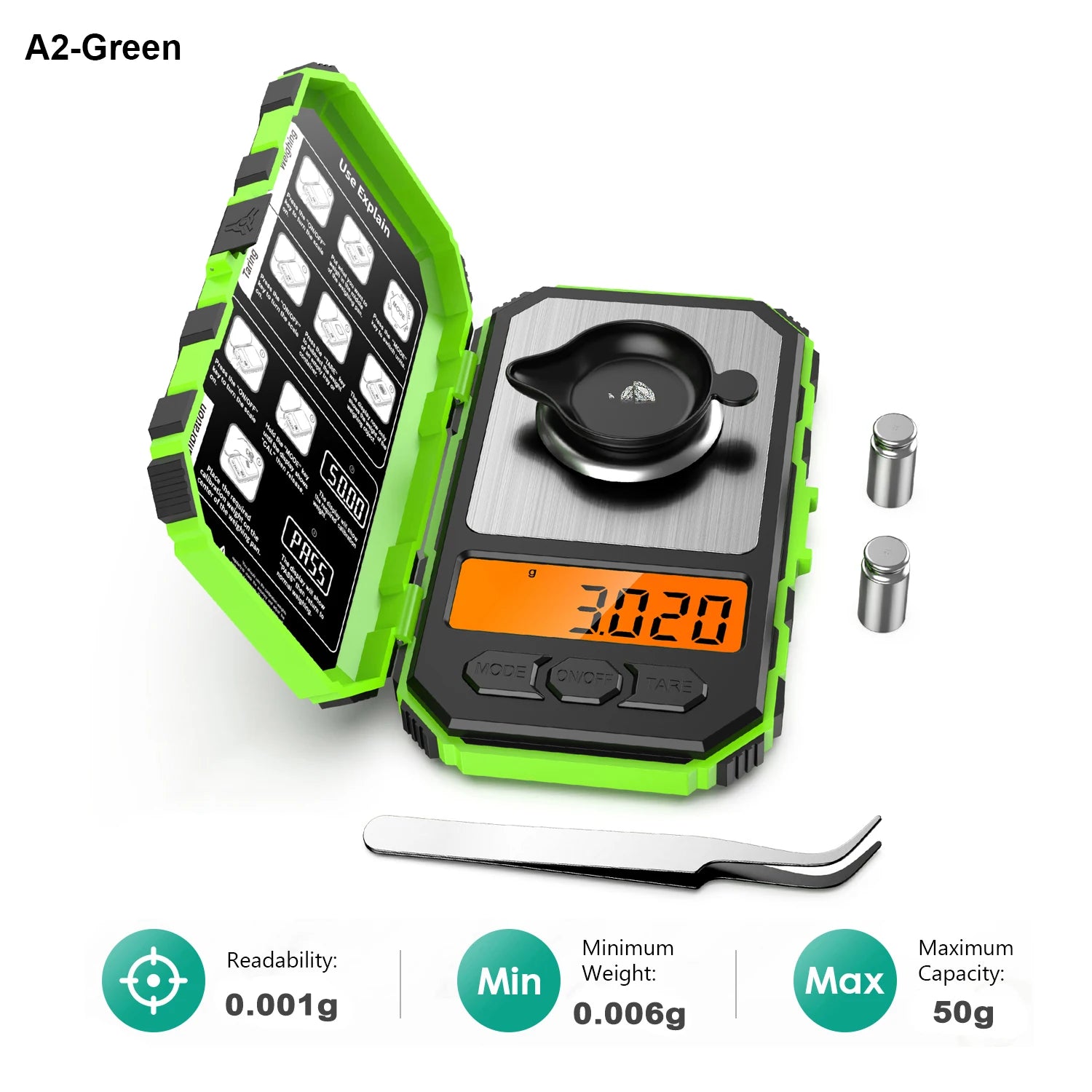 Brifit 0.001g/50g Digital Milligram Scale | High Precision Weight & Calibration