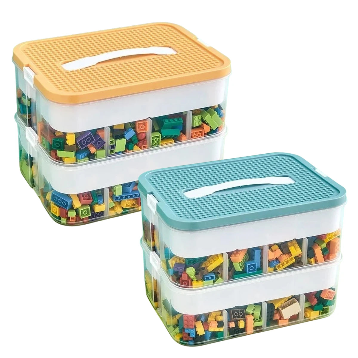 Lego Storage Box | Kids Toy Organizer | Building Block Sort Container